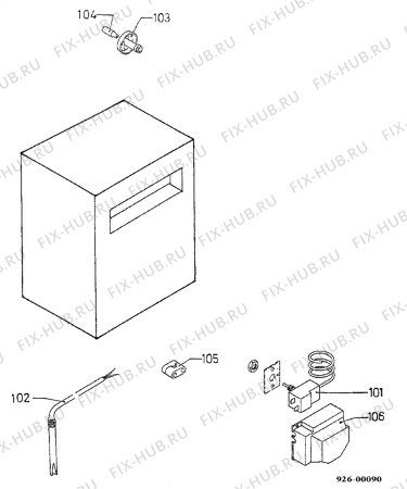 Взрыв-схема холодильника Electrolux RA0450N - Схема узла Housing 001
